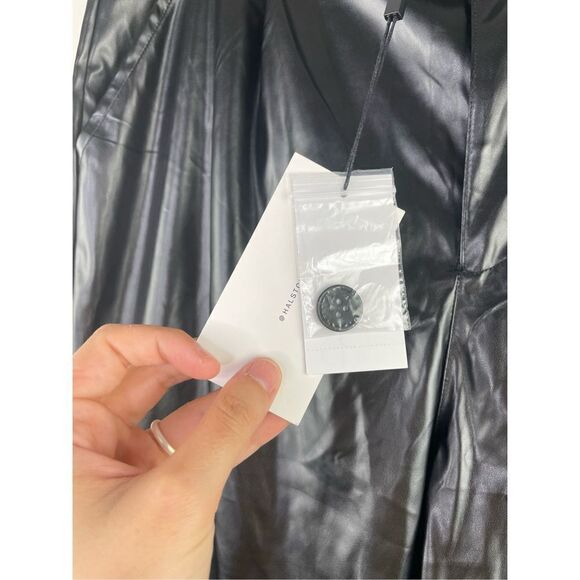 NWT Halston Faux Leather Straight Leg Pants‎ Size M - Picture 9 of 15